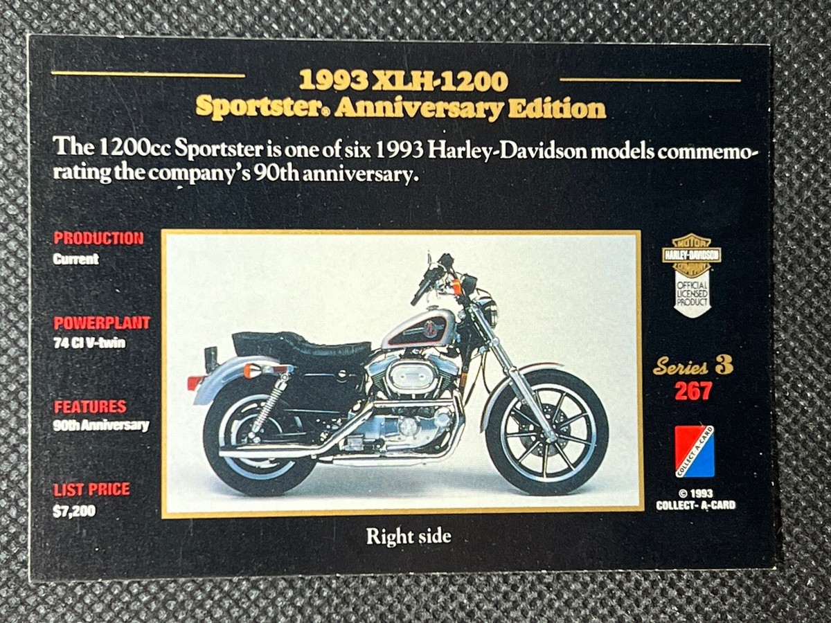 1993 Collect-A-Card HARLEY DAVIDSON #267 1993 XLH-1200 SPORTSTER