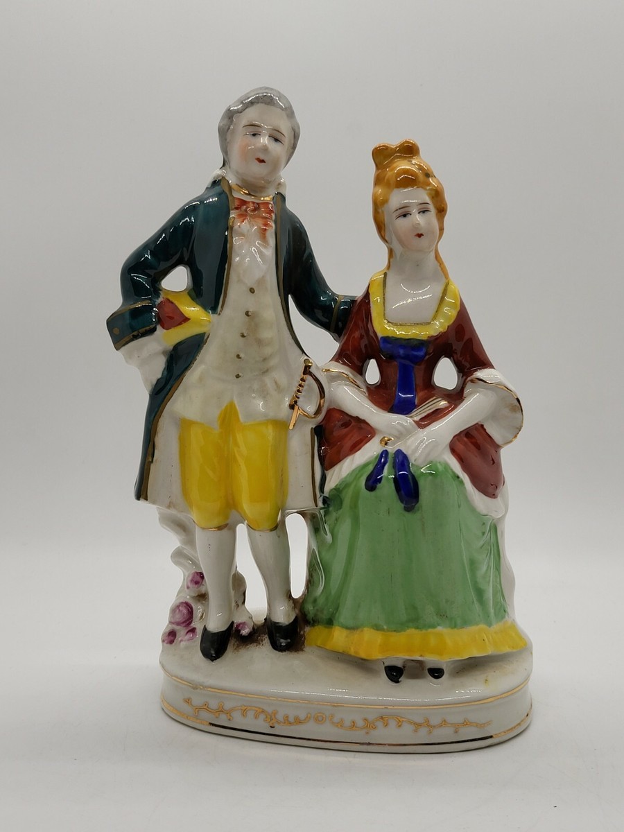 Vintage Occupied Japan MORIYAMA Figurine Victorian Couple Stamped