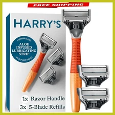 Luxurious Shaving Kit for Men - Precision Razor Handle & 3 Refill Cartridges