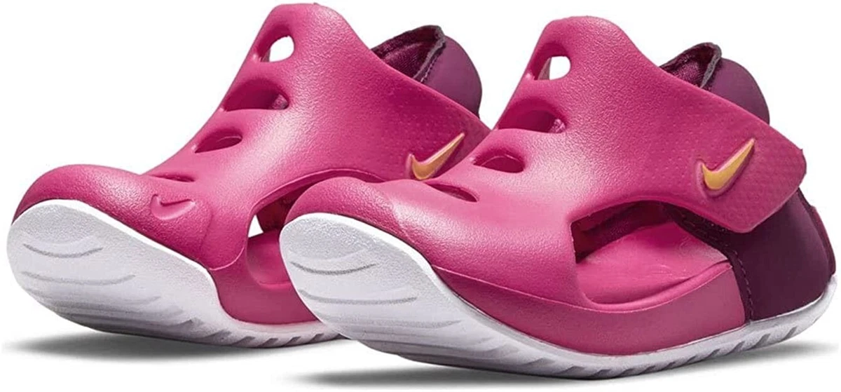 Burgundy nike sandals sale