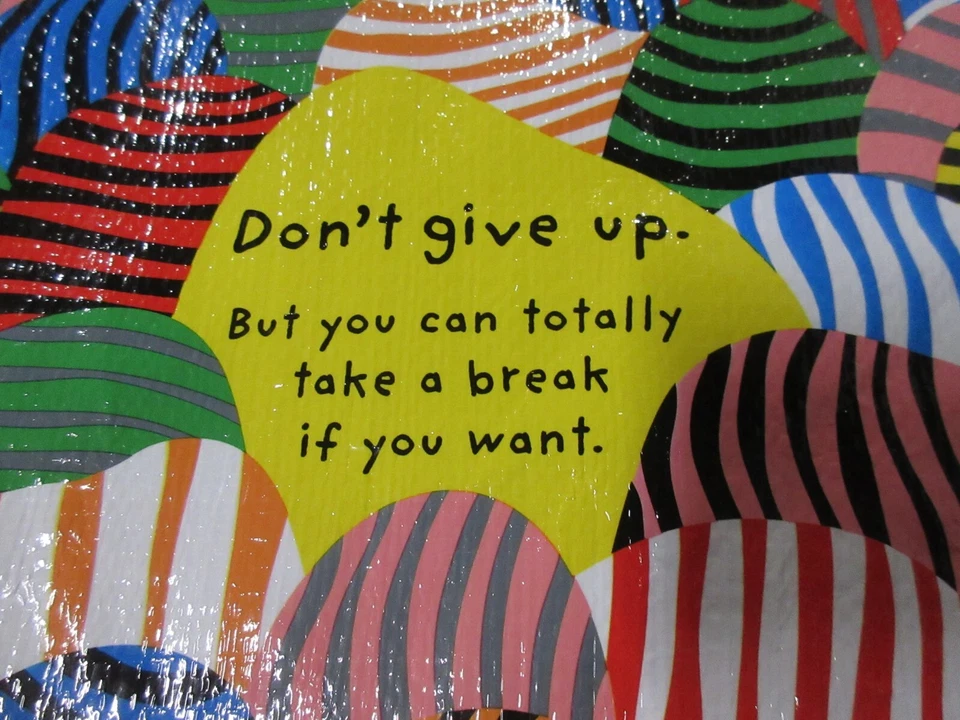 Blue Q Don't Give Up Zipper Pouch Bag Recycled Material 9.50x7.25 - Image 2 of 4