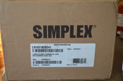 KABA Simplex LR1021B26D41 Satin Chrome Combination Door Lock - NIB