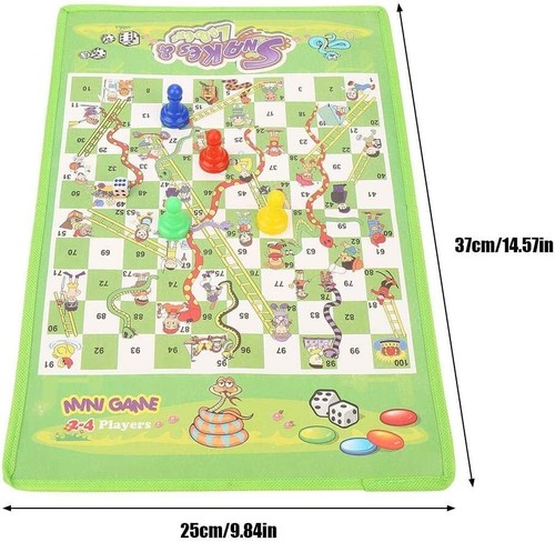 Luddo & Ladder Kids Children Portable Flying Chess Snake Board Family Fun Game - Picture 10 of 12