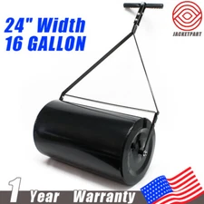 24in Metal Push/Tow Poly Lawn Roller Garden Lawn Roller Sod Drum 16 Gallon