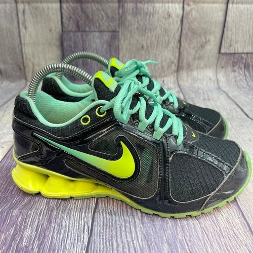 Nike Reax Women's Size 5 Black Green Athletic Running Sneakers Shoes 599562-004