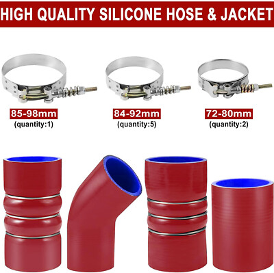 #ad For Ford F250 F350 6.0L Diesel Powerstroke 03 07 Turbo Intercooler Boots Kit $35.99