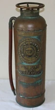 Antique Goodyear Tire Rubber Co Fire Extinguisher Copper Brass All Original Rare