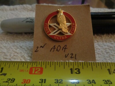 2nd Air Defense Artillery V21 Unit Crest, DI, DUI (DRAW#X9)