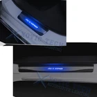 4pcs LED Illuminated Door Sill Scuff Plate Guard For Honda Accord 10th Gen Blue