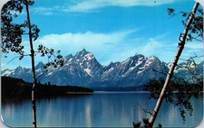 Grand Teton National Park Jackson Lake Jackson Hole Wyoming Chrome Postcard