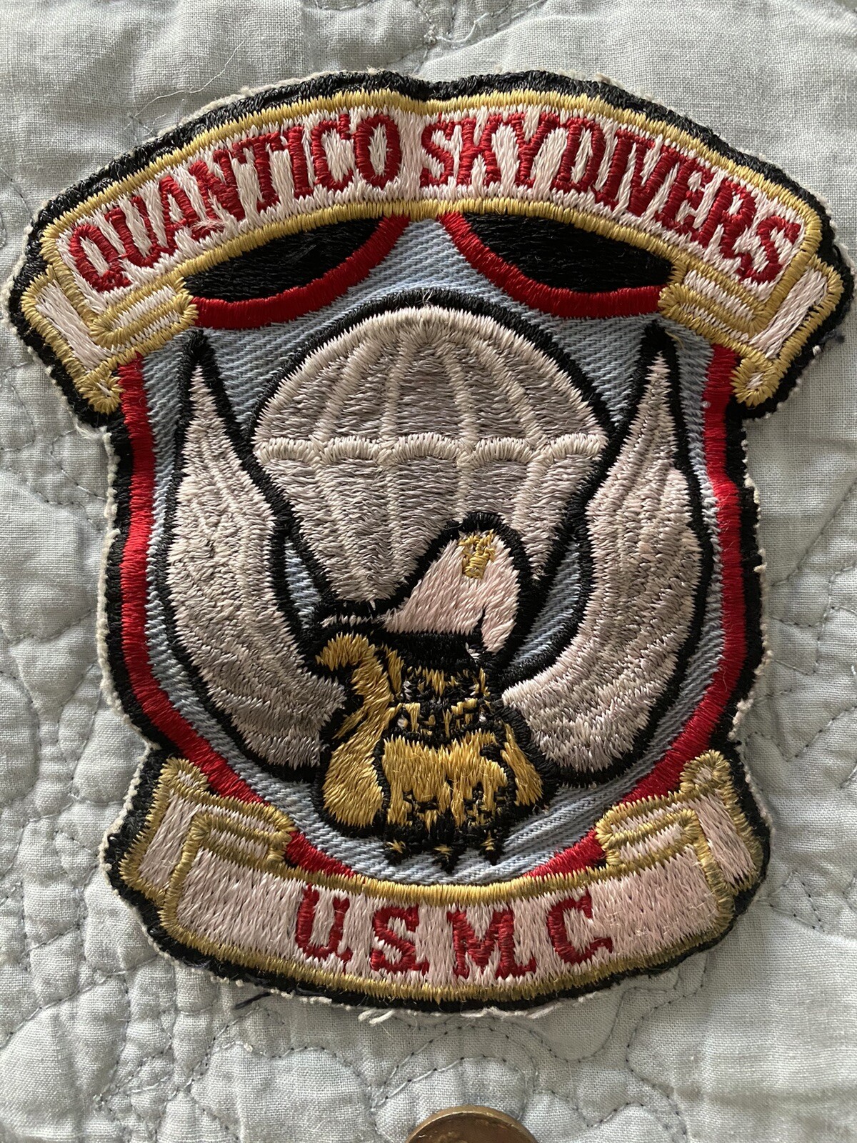 Rare Vintage U S Parachute Association Quantico USMC Skydivers