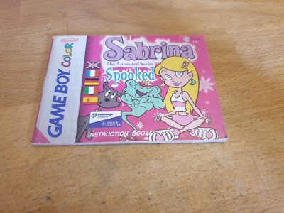 Sabrina the animated  Series Spooked Nintendo Gameboy Color Instruction Booklet