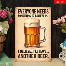2D Flat,Vintage Beer Tin Metal Signs Home D cor 8x12 Wall A Funny Beer Lover Gi