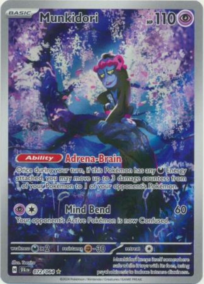 Munkidori - 072/064 - Illustration Rare LP, English Pokemon Shrouded Fable