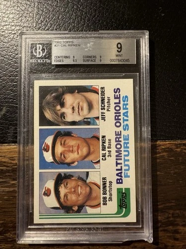 Cal Ripken Jr. 1982 Topps 21 RC BGS 9 mint