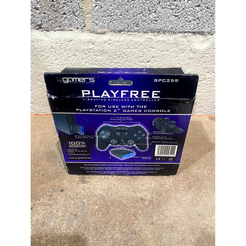 4Gamers SPC259 Vibrating Wireless Gaming Controller Black for Sony Playstation 2 - Image 4 of 4