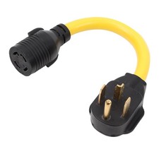 30 Amp 4 Prong NEMA 14-30P to L14-30R Power Cord Adapter for Generators  EVs