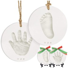 Personalized Baby Handprint  Footprint Kit - Cherish First Christmas Memories