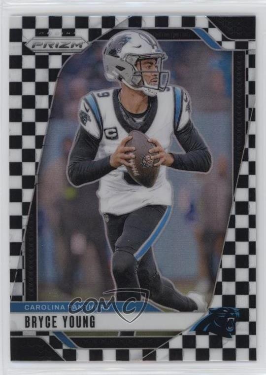 2024 Panini Prizm Black & White Checker Prizm Bryce Young #37 04qn