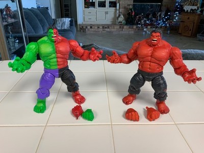 Marvel Legends Red Hulk 8  Target Exclusive & Compound Hulk Walmart (lot of 2)