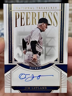 2024 Panini National Treasures Jim Leyland Peerless Signatures /99 ON CARD AUTO