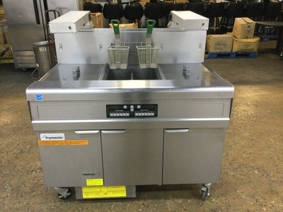 Frymaster 47  Gas One Bay Deep Fryer With 2 Dump Station/Filtration System W/Cas