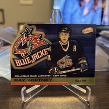 2002-03 Pacific Atomic Gold/99 Ray Whitney #30 blue jackets!