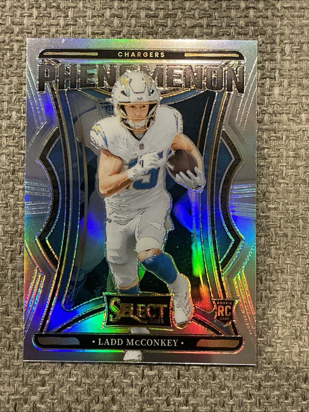 2024 Select Football Ladd McConkey Phenomenon Silver Prizm RC 🔥🔥