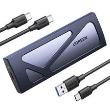 UGREEN SSD Enclosure, Tool-Free USB C External, 10Gbps M.2 NVMe to Grey