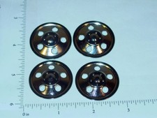 Set of 4 Zinc Plated Tonka Round Hole Hubcap Toy Parts TKP-001-4