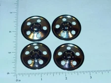 Set of 4 Zinc Plated Tonka Round Hole Hubcap Toy Parts TKP-001-4