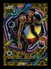 2023-24 Topps Cosmic Chrome Paul George #60 Gold Interstellar Refractor /50