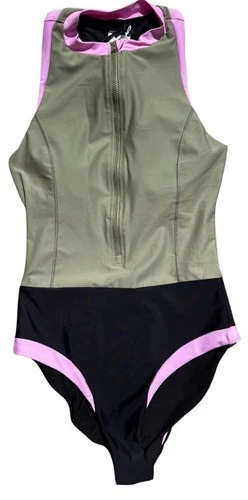 prAna US women’s XS Colorblock Half Zip UPF 50+ BAJA BOUND One Piece Swimsuit