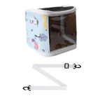 PVC Pet Travel Bag with Water Dispenser Breathable Mesh Panel Transportation Bag