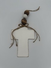 HANDCRAFTED Wooden Cross Christmas Ornament