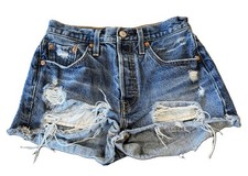 Levi s Women s 501 Distressed Denim Shorts Medium Wash W25 Short