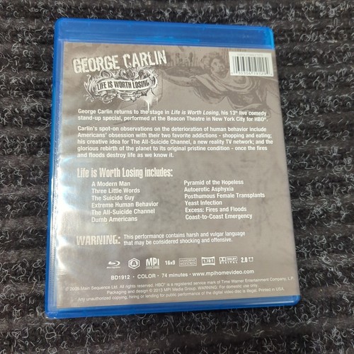 George Carlin - Life is Worth Losing (Blu-ray Disc, 2013) Comedy Stand Up Funny - Picture 4 of 4