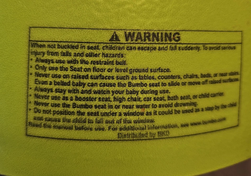 Asiento de piso para bebé Bumbo silla para sentarse con arnés ajustable, verde lima Foto 3 de 4