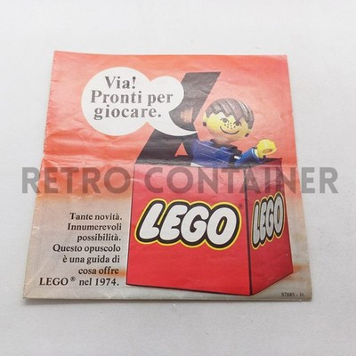 Lego Vintage Anleitung Instructions Catalog 1974 Faltkatalog Werbung