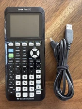 Texas Instruments TI-84 Plus CE Color Graphing Calculator - Black- With New Cord