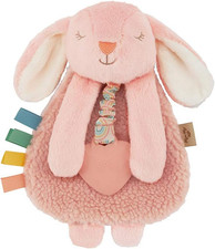 Itzy Ritzy - Itzy Lovey Including Teether - Baby Lovey with Teether, Textured Ri