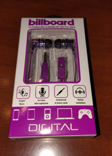 Wire Ear Buds with Mic, Purple Titanium by billboard New in Box