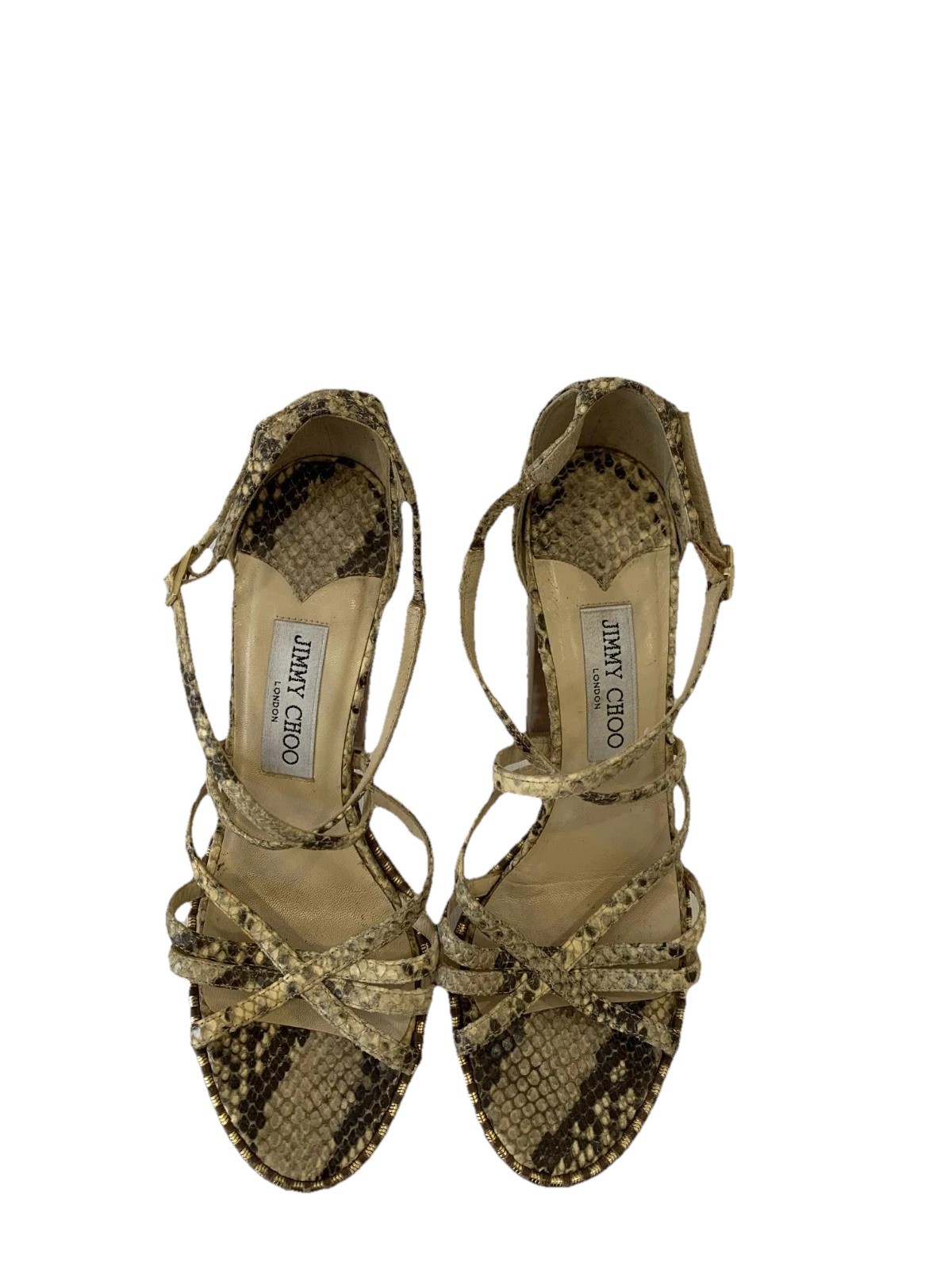 Jimmy Choo London Python Platform Heels Size 8.5 … - image 4