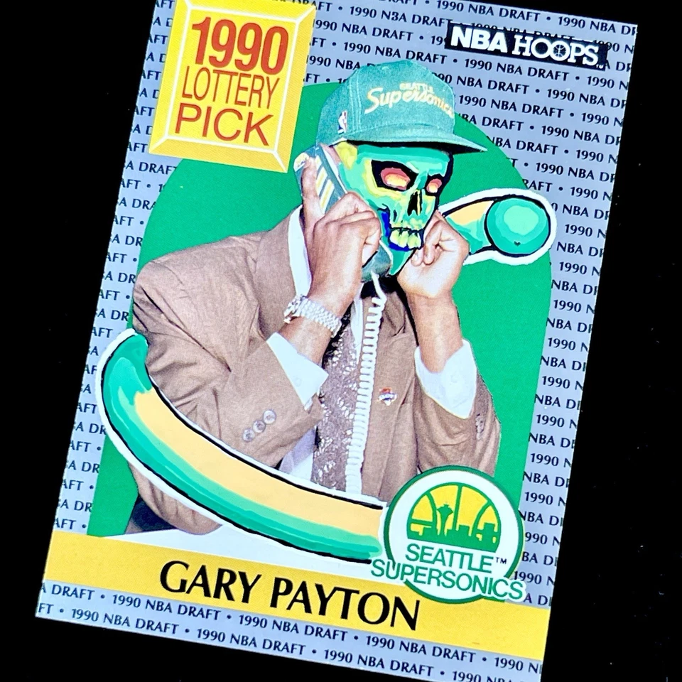 1/1 GARY PAYTON RC 💎 NBA HOOPS ROOKIE SSP 💎 NEW PENINI: ONE OF ONE ART - Image 3 of 4