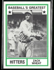 1982 TCMA Baseball's Greatest Hitters (White Back) Zack Wheat #36