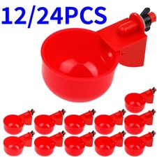 12/24 PCS Chicken Automatic Watering Cups Poultry Drinker Waterer Duck Quail Hen