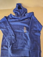 Nike Sportswear Club Fleece Pullover Hoodie Blue Men's Small — listing 3
