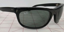 VINTAGE B L RAY-BAN L2870 PRAS G15 CRYSTAL BLACK EBONY BALORAMA WRAP SUNGLASSES