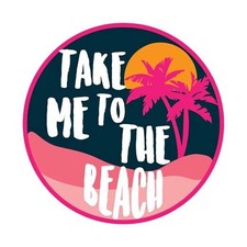 Take Me to The Beach Cute Tropical Magnet, Magnetic Decals for Cars, Mailbox,