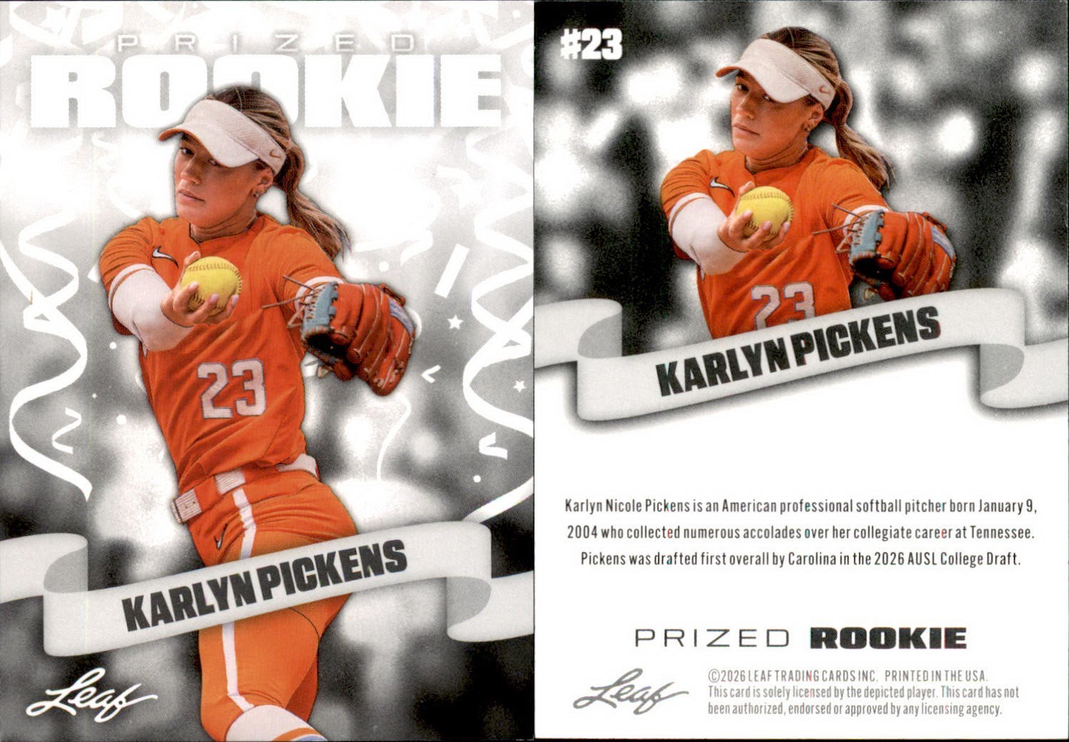 2026 Karlyn Pickens Leaf Prized Rookie #23